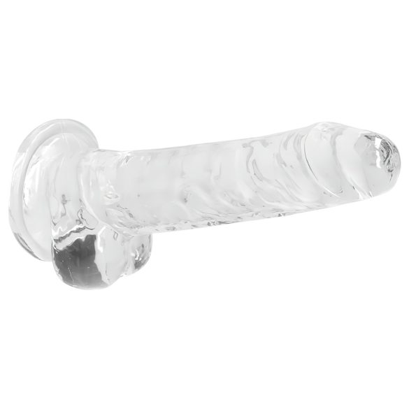RealRock - permatomas realistiškas dildo - permatoma 17 cm