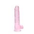RealRock - permatomas realistiškas dildo - rožinis - 19 cm