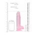 RealRock - permatomas realistiškas dildo - rožinis - 19 cm