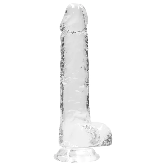 RealRock - permatomas realistiškas dildo - permatomas 19 cm