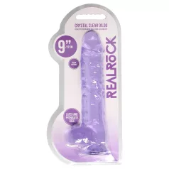   RealRock - permatomas realistiškas dildo - violetinis - 22 cm