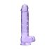 RealRock - permatomas realistiškas dildo - violetinis - 22 cm