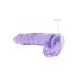 RealRock - permatomas realistiškas dildo - violetinis - 22 cm