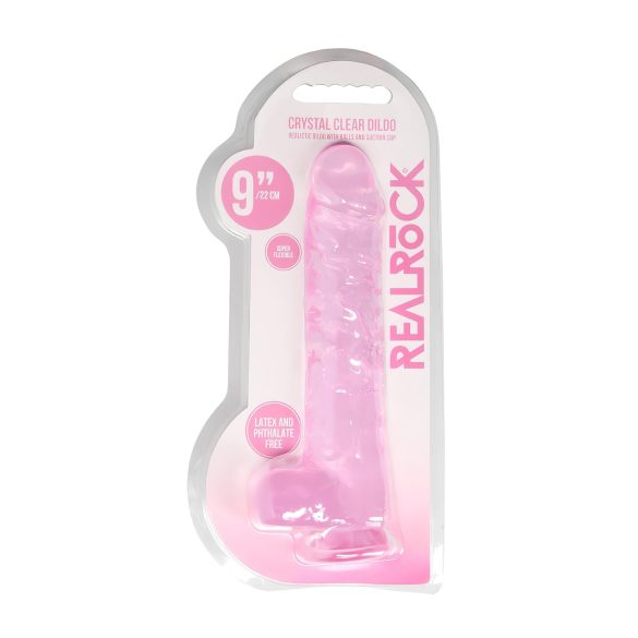 RealRock - permatomas realistiškas dildo - rožinis - 22 cm