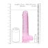 RealRock - permatomas realistiškas dildo - rožinis - 22 cm