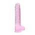RealRock - permatomas realistiškas dildo - rožinis - 22 cm