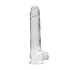 RealRock - permatomas tikroviškas dildo (permatomas, 22 cm)