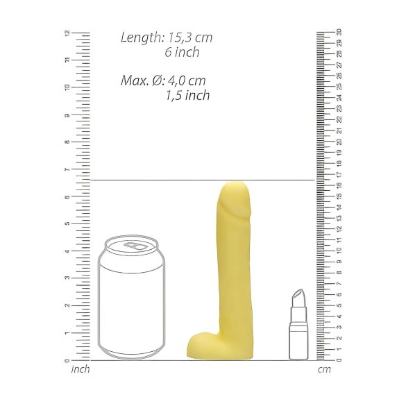 Dicky - muilo gabalėlis penis forma su sėklidėmis - vanilė - 210g