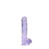 RealRock - permatomas realistiškas dildo - violetinis - 15 cm