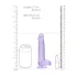 RealRock - permatomas realistiškas dildo - violetinis - 15 cm