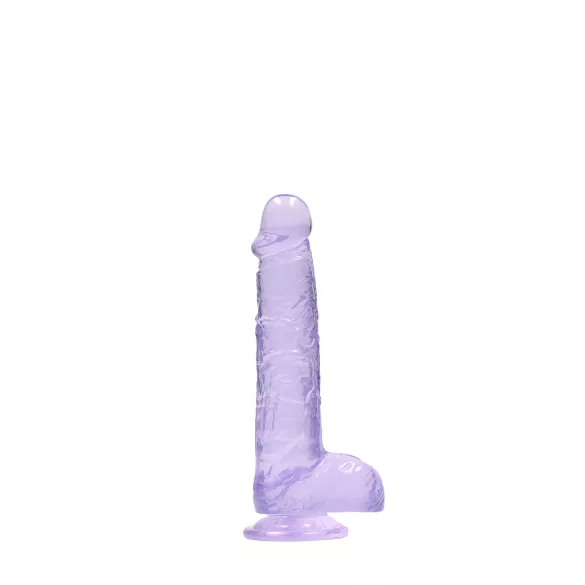 RealRock - permatomas realistiškas dildo - violetinis - 15 cm