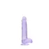 RealRock - permatomas realistiškas dildo - violetinis - 15 cm