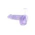 RealRock - permatomas realistiškas dildo - violetinis - 15 cm