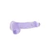 RealRock - permatomas realistiškas dildo - violetinis - 15 cm