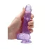 RealRock - permatomas realistiškas dildo - violetinis - 15 cm