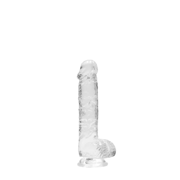 RealRock - permatomas realistiškas dildo - permatomas 15cm