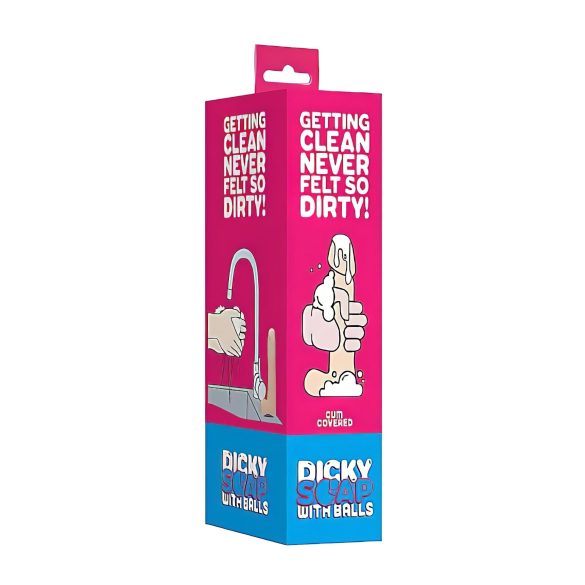 Dicky Cum - muilo penisas su sėklidėmis - natūralus - 250g