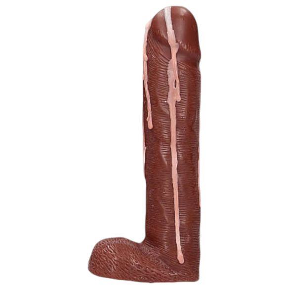 Dicky Cum - muilo kūnelis su sėklidėmis - rudas (250g)