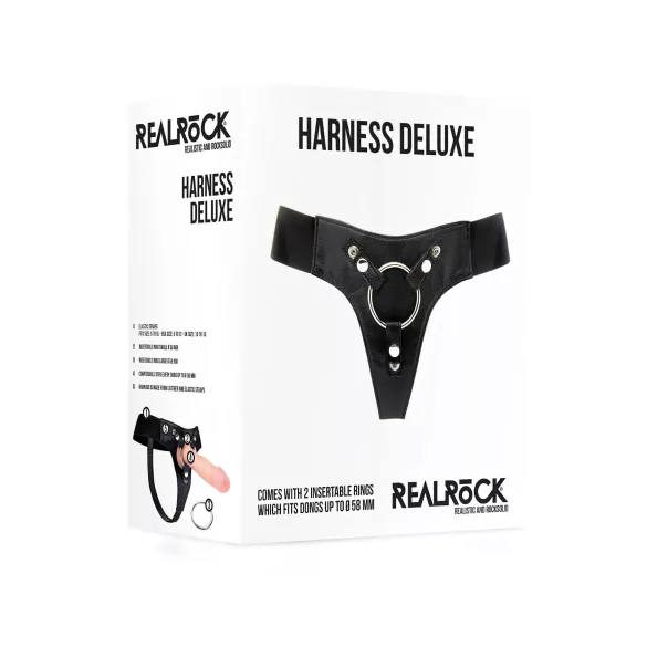 RealRock Deluxe - prisegamas diržas apatinėms dalims - juodas