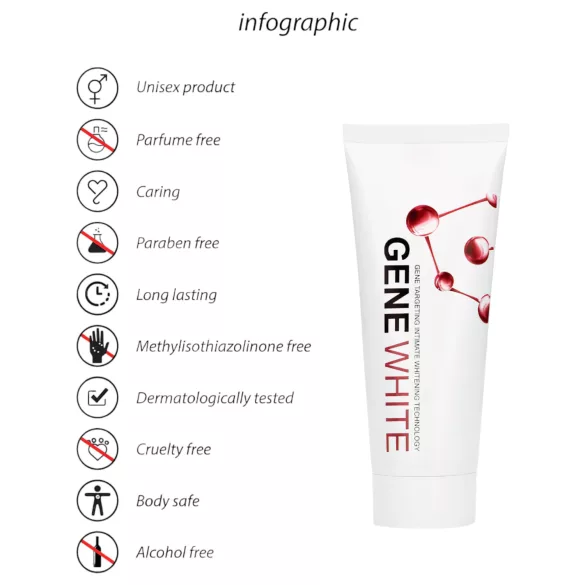 Pharmquests Gene White - odos balinamasis kremas (100 ml)