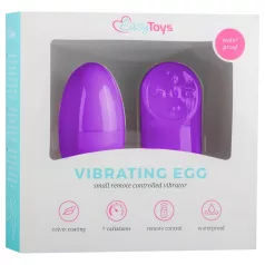   Easytoys - vibruojantis kiaušinėlis su pulteliu - 7 režimai - violetinis