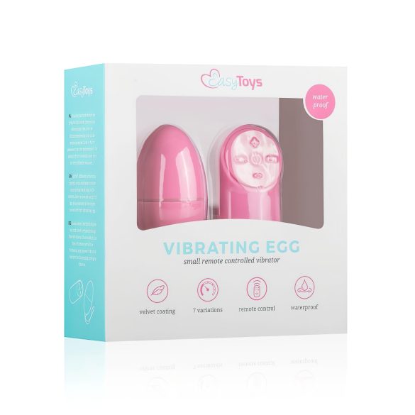 Easytoys - 7 ritmų nuotoliniu būdu valdomas vibruojantis kiaušinis (rožinis)
