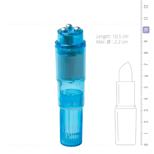 Easytoys Pocket Rocket - vibratorius rinkinys - mėlynas - 5 dalių