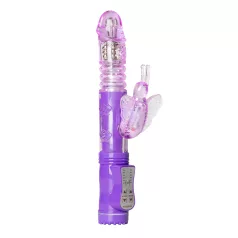   Easytoys Butterfly - vibratorius su sukimusi ir įstumimu - violetinis