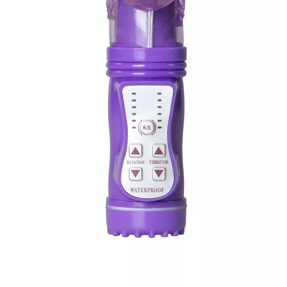 Easytoys Butterfly - vibratorius su sukimusi ir įstumimu - violetinis