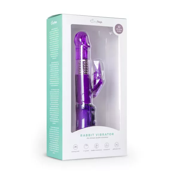Easytoys Rabbit - vibratorius su karoliukais ir klitorio stimuliacija