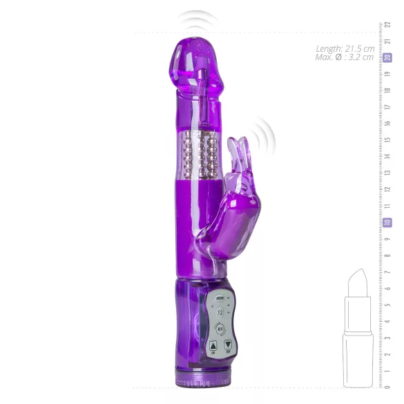 Easytoys Rabbit - vibratorius su karoliukais ir klitorio stimuliacija