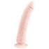 Easytoys - 100% silikono dildo su siurbtuku (21 cm) - natūrali spalva