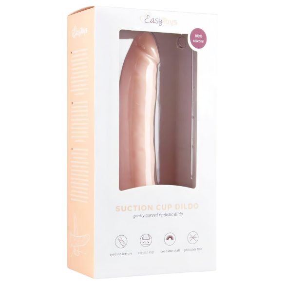 Easytoys - dildo su siurbtuku - silikoninis - natūralios spalvos - 21 cm