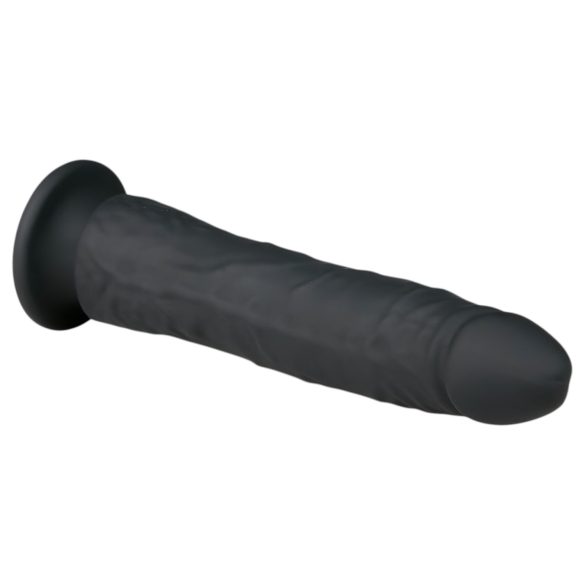 Easytoys - dildo su siurbtuku - silikoninis - juodas - 21 cm