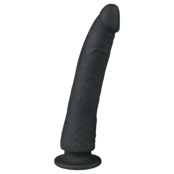 Easytoys - dildo su siurbtuku - silikoninis - juodas - 21 cm