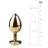 Easytoys Metal No.7 - analinis kolikas su rožiniu akmenuku - auksinis 3 cm