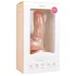 Easytoys - dildo su sėklidėmis ir siurbtuku - 15 cm natūralus