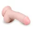 Easytoys - dildo su sėklidėmis ir siurbtuku - 15 cm natūralus