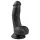 Easytoys - dildo su sėklidėmis ir siurbtuku - juodas 15 cm