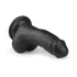 Easytoys - dildo su sėklidėmis ir siurbtuku - juodas 15 cm