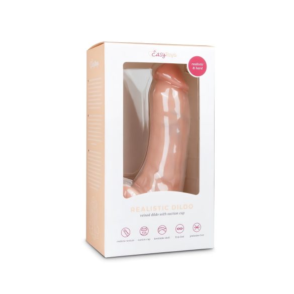 Easytoys - siurbtukas, kiaušinių formos dildo (20 cm) - natūrali spalva
