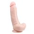 Easytoys - dildo su sėklidėmis ir siurbtuku 20 cm - kūno spalvos