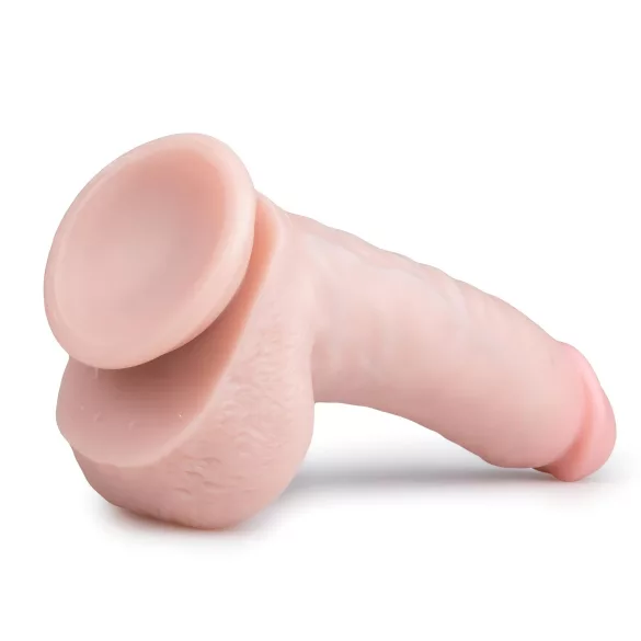 Easytoys - dildo su sėklidėmis ir siurbtuku 20 cm - kūno spalvos