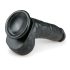 Easytoys - juodos spalvos dildo su siurbtuku ir sėklidėmis (20 cm)