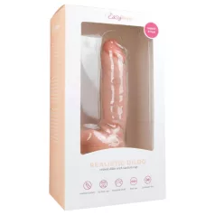   Easytoys - dildo su sėklidėmis ir siurbtuku - 22,5 cm - kūno spalvos