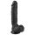 Easytoys - dildo su sėklidėmis ir siurbtuku - juodas 22,5 cm