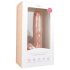 Easytoys - didelis dildo su sėklidėmis ir siurbtuku - 26,5 cm natūralios spalvos