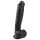 Easytoys - Juodasis didelis dildo su siurbtuku ir sėklidėmis (26,5cm)