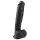 Easytoys - didelis dildo su sėklidėmis, su siurbtuku - juodas 26,5 cm