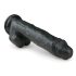 Easytoys - Juodasis didelis dildo su siurbtuku ir sėklidėmis (26,5cm)